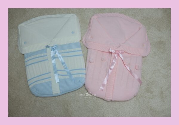 Rebornbaby-Kuschelsack spanischer Strick – Bild 2